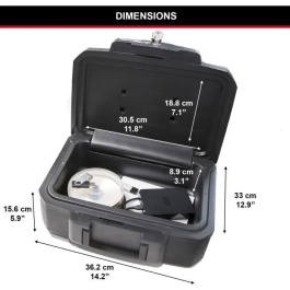 Master Lock Estuche de Seguridad Ignífugo e Impermeable Formato S 4,9L