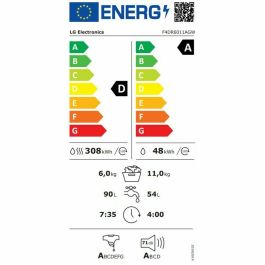 Lavadora-Secadora Inteligente LG F4DR6011AGW 11 kg/6 kg 1400 rpm