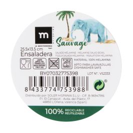 La Mediterranea Ensaladera Mel. Sauvage 25.5 x 13.5 cm (8 Unidades)