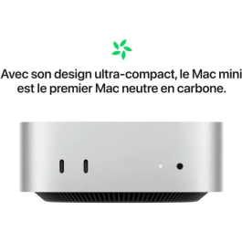 Apple Mac mini (2024) MU9D3FNA Chip M4 16 GB RAM 256 GB SSD Plata CPU 10 núcleos GPU 10 núcleos