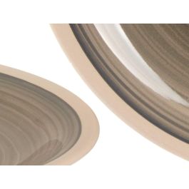 Plato Llano Grande Gres Gris Borde 26,5 cm Vessia (24 Unidades)