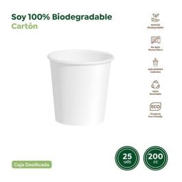 Vaso Cartón Biodegradable 200Cc Blanco Pack 25 Ud Precio: 0.88999977. SKU: B1AVGCCEZC