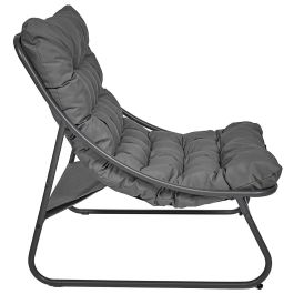 Home Deco Factory Butaca Dolce Vita Antracita - Acero y Textileno, 69.5x89 cm Home Deco Factory Butaca Dolce Vita Antracita - Acero y Textileno, 69.5x89 cm