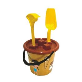 AVC Juego de Cubos de Playa con Pala, Rastrillo y Cedazo - Surtido de Colores - Modelos Surtidos