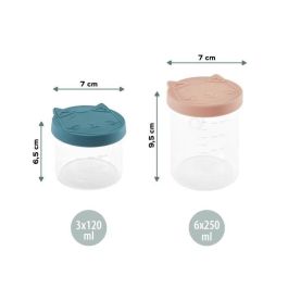 Babymoov Isy Bowls 9 macetas de conservación de vidrio de borosilicato graduado - 6x250ml + 3x120ml Babymoov Isy Bowls 9 macetas de conservación de vidrio de borosilicato graduado - 6x250ml + 3x120ml