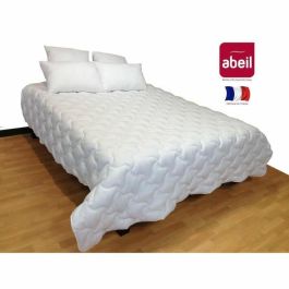 Abeil Edredón cálido Douceur Absolue 140x200 cm Microfibra 100% Poliéster 400 gr/m² Blanco Tacto Piel Melocotón
