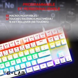 The G-Lab Keyz Mercury KEYZMERCURYBFR Teclado Gaming Mecánico TKL Compacto Distribución FR Negro