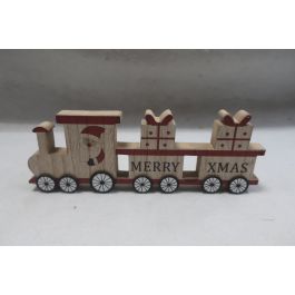 DKD Home Decor Set de 6 Adornos Navideños Tradicionales de Tren MDF Colores Natural y Rojo - Medidas 2x10x29 cm Precio: 13.59000005. SKU: B12YLFA63P
