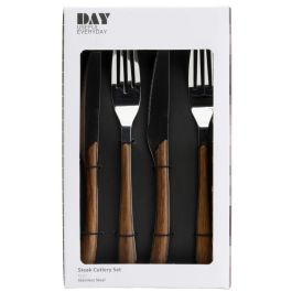 Day Juego de 2 Tenedores y 2 Cuchillos de Acero Inoxidable para Carne