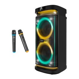 Phoenix Altavoz Rumbleboss 80W RMS con Batería y 2 Micrófonos Inalámbricos Bluetooth RGB Precio: 126.89000049. SKU: B1J74BYRQS