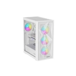 Genesis Diaxid 605 Caja Midi Tower ATX, Micro-ATX, Mini-ITX, Panel Frontal Malla, Panel Lateral Cristal Templado, Color Blanco