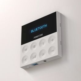 Fonestar KS-WALL-4 Kit de Sonido con Amplificador de Pared y 4 Altavoces de Techo de 6'', Bluetooth, USB, FM y Mando a Distancia