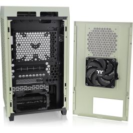 Thermaltake Tower 200 Mini Torre PC Verde con Soporte para Discos Duros 2.5/3.5 pulgadas y Ventiladores 120/140 mm