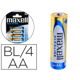 Maxell LR06 Pilas Alcalinas AA Larga Duración Pack 4 Unidades Precio: 1.49999949. SKU: S0201239