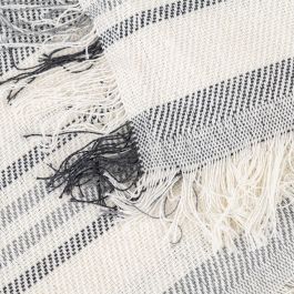 Colcha Rayas Beige-Gris Algodón 200 X 260 cm