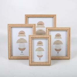 DKD Home Decor Marco de Foto 20x25 Basicos Natural MDF y Cristal 1.8 x 28 x 23 cm (4 Unidades)