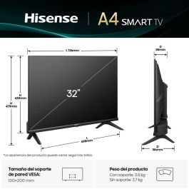 Hisense 32A4Q TV LED 32 Pulgadas HD Ready Smart TV VIDAA U8.5 con HDMI USB