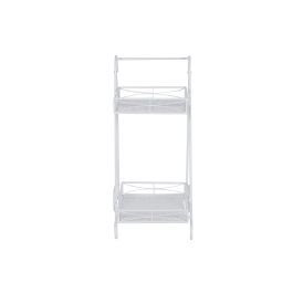 DKD Home Decor Camarera Blanco Hierro 2 Estanterías 38 x 76 x 43 cm Hojas