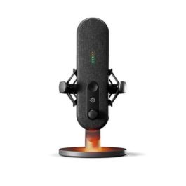 SteelSeries Micrófono para Juegos Alias 61601, USB, Diseñado para Jugadores con Sonar Software y Cancelación de Ruido AI