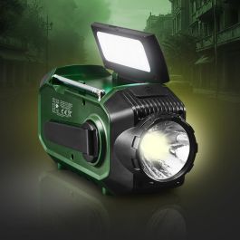 Camry Radio de Emergencia CR1919 Solar/Dinamo/USB 4000 mAh, Linterna LED 3W, Power Bank, Verde