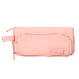 Liderpapel Estuche Portatodo Minibag Rosa Pastel con 2 Cremalleras y Bolsillo Interior 210x100x70 mm