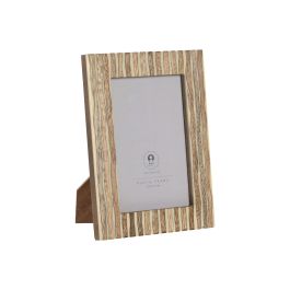 DKD Home Decor Marco de Fotos Moderno de Madera de Mango y Cristal Natural 10x15 cm con Rayas 1.8 x 19 x 14 cm Precio: 11.49999972. SKU: B1DA77WRKE