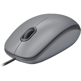 Logitech M110 Ratón Silencioso con Cable USB. Confort ambidiestro de tamaño completo, clic con más del 90% de reducción de ruido.