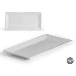Bandeja Rectangular de Porcelana Vessia 30.5 cm x 15.3 cm, Blanco (20 Unidades) Precio: 44.5000006. SKU: B12PNASG9A