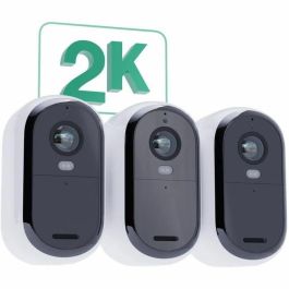 Arlo ARL1716507100797 Pack de cámaras de vigilancia 2K, 3 cámaras esenciales + 3 paneles solares