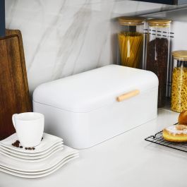 Quttin Panera de Metal Retro 42.5 x 23 x 16.5 cm para Cocina, Diseño Vintage (3 Unidades)