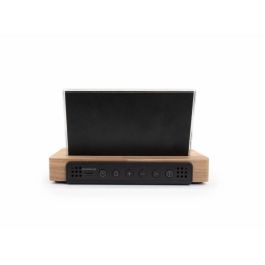 Thomson THO3499550389203 Reloj Despertador Estación Meteorológica con Visualizador Temperatura, Higrometría, Alarma Dual, USB-C, Sonda Inalámbrica, Madera Clara