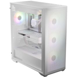 LC-Power LC-811W-ON Midi Tower Gaming PC Blanco con Ventana de Vidrio Templado e Iluminación RGB para ATX/EATX