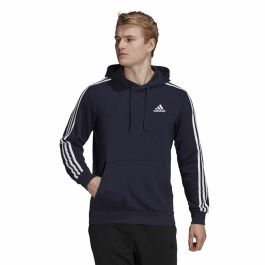 Sudadera con Capucha Hombre Adidas Essentials 3 Stripes Azul marino
