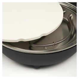 Ferrari Horno de Pizza con Piedra, 28 cm, 420 °C, 1200 W, Negro y Plata - Modelo G10199