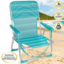 Silla playa plegable aluminio fija mediterran 55x35x72 cm Silla playa plegable aluminio fija mediterran 55x35x72 cm