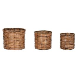 Macetero Tropical DKD Home Decor Marron 31 x 27 x 31 cm Set de 3 Precio: 26.49999946. SKU: B12KGFX25W