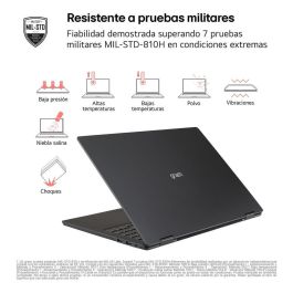 LG 14ZD90T-G.AX78B Portátil 14" WUXGA IPS Intel Core Ultra 7-255H, 16GB RAM, 1TB SSD, Sin SO, 1.1kg, 30h, Negro LG 14ZD90T-G.AX78B Portátil 14" WUXGA IPS Intel Core Ultra 7-255H, 16GB RAM, 1TB SSD, Sin SO, 1.1kg, 30h, Negro