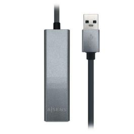 Aisens Conversor USB 3.0 a Ethernet Gigabit 10/100/1000 Mbps con Hub 3xUSB 3.0 - 15 cm Gris Aisens Conversor USB 3.0 a Ethernet Gigabit 10/100/1000 Mbps con Hub 3xUSB 3.0 - 15 cm Gris