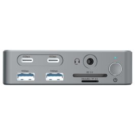 Conceptronic DONN25G Docking Station USB-C 15 en 1 con 2x HDMI, Ethernet, Lector de Tarjetas y Puerto Audio - Plata