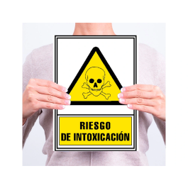 Archivo 2000 Pictograma Riesgo de Intoxicación PVC Amarillo Luminiscente 210x297 mm