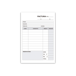 Liderpapel Talonario Facturas T200 Original y Copia 8º con IVA