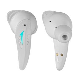 Mars Gaming MHI-ULTRAW Auriculares TWS Bluetooth 5.3 ANC+ENC 24h Batería Carga Inalámbrica RGB IPX4 Blanco