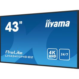 iiyama LH4341UHS-B2 Monitor Profesional 43" IPS 4K UHD 3840x2160 16:9 24/7 3xHDMI USB Ethernet RS-232