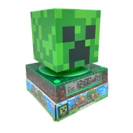 KIDS LICENSING Lámpara 3D Minecraft con Despertador (21,4x13x13cm)