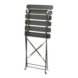 Outdoor Living By Decoris Conjunto Mesa y 2 Sillas Helsingborg Plegables Acero Gris Antracita