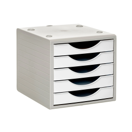 Archivo 2000 Fichero Cajones Sobremesa 5 Cajones Color Blanco Opaco 270x340x260 mm Archivotec