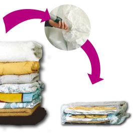 Je cherche une Idee Bolsa Aspirado Vacío Compresión 50x70 cm, Reduce hasta 75% Volumen, Protege de Polvo e Insectos