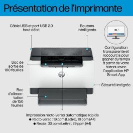HP M209d Impresora Láser Monocromo con Impresión Dúplex Rápida, Diseño Compacto, Alto Rendimiento y Configuración Sencilla con App HP