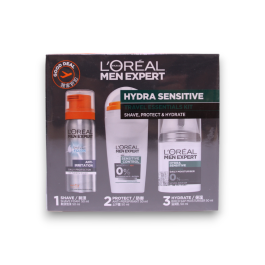Travel Set L'Oreal Paris: Men Expert, Alcohol-Free, Hydrating & Regenerating, Day & Night, Cream, For Face, 50 ml + Men Expert, Alcohol-Free, Anti-Sweat, Deodorant Roll-On, For Men, 50 ml + Men Expert, Glycerin, Against Irritation, Shaving Foam, 50 ml Precio: 37.50000056. SKU: B1EB45R3LE