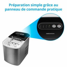 Medion MD17739 Máquina para hacer hielo rápida, produce cubitos de hielo en solo 6 a 12 minutos, con bandeja